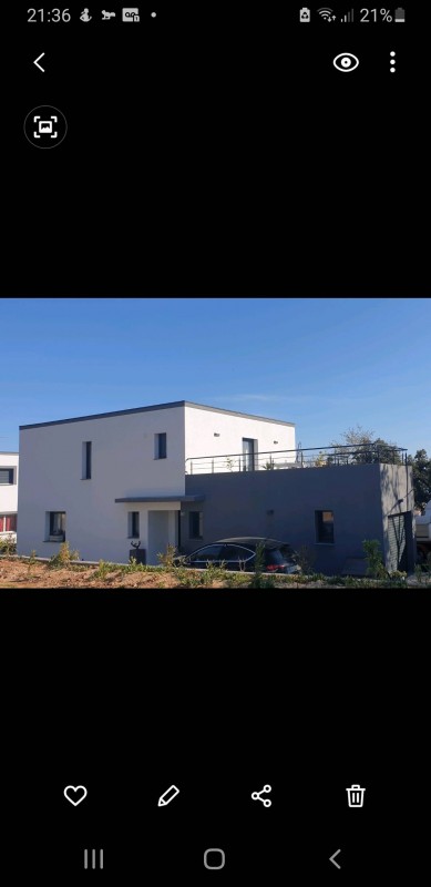 Maison contemporaine toit plat à Bandol proche Toulon.